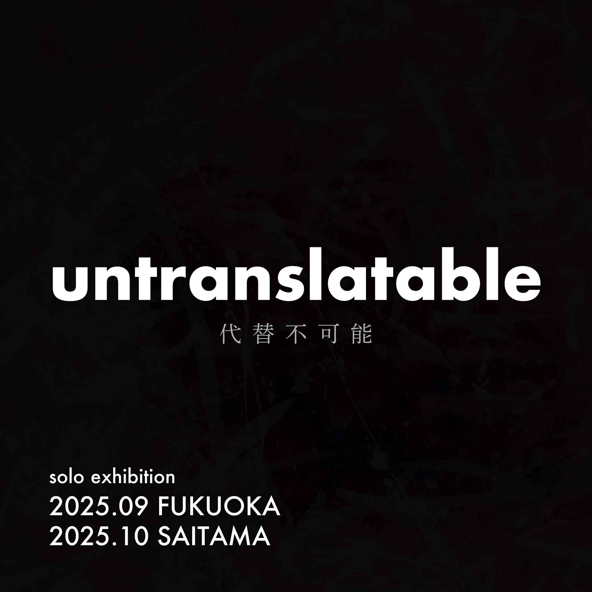 個展「untranslatable」