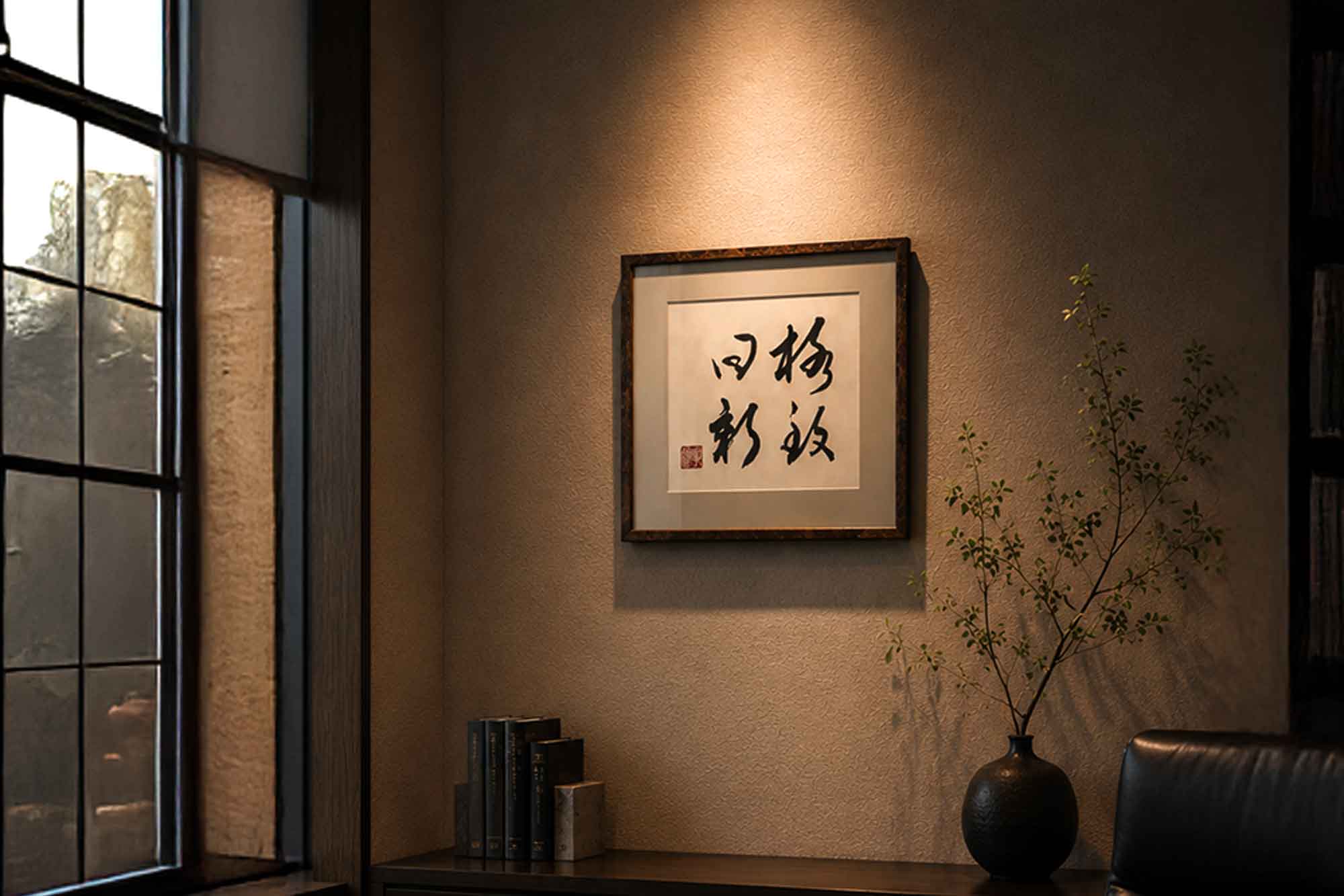 還暦祝いの書道作品「格知日新」